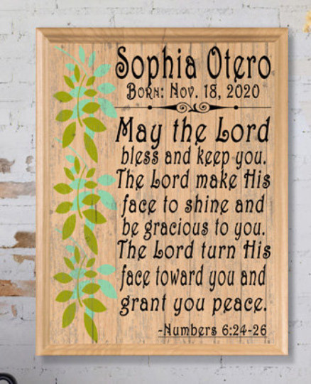 Personalized Nursery Wall Art Custom Newborn Baby Boy or Girl Christian Decor gallery