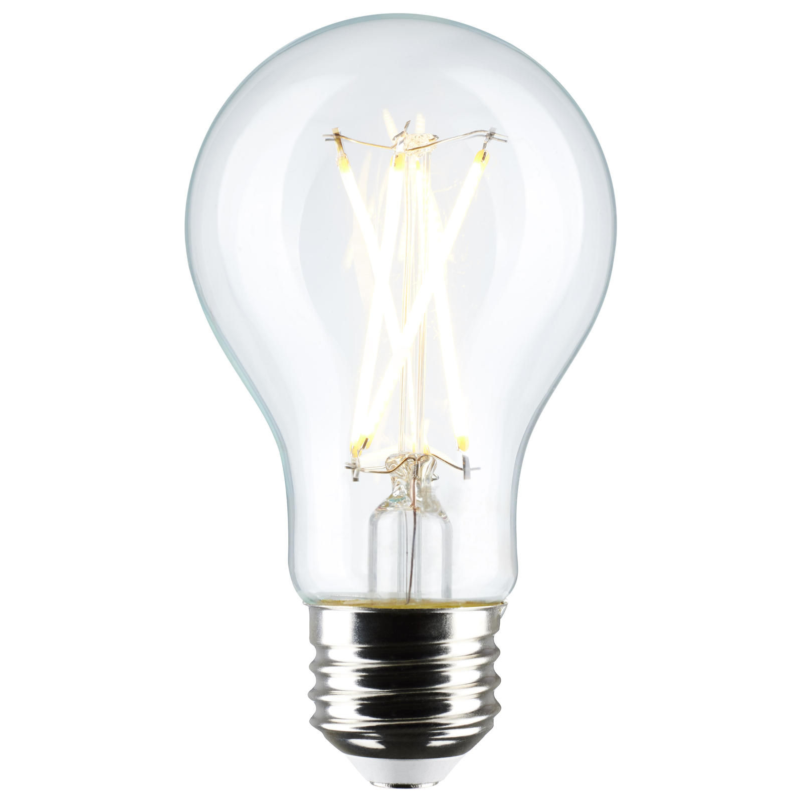 4 Pack 8W =60W Dimmable A19 LED Filament Bulbs 27K Warm White Clear E26 Base gallery