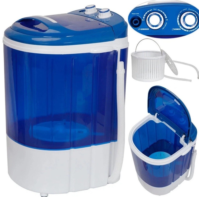 Portable Mini Washing Machine Compact 2 in 1 Washer & Spinner Single Bucket 9lbs gallery