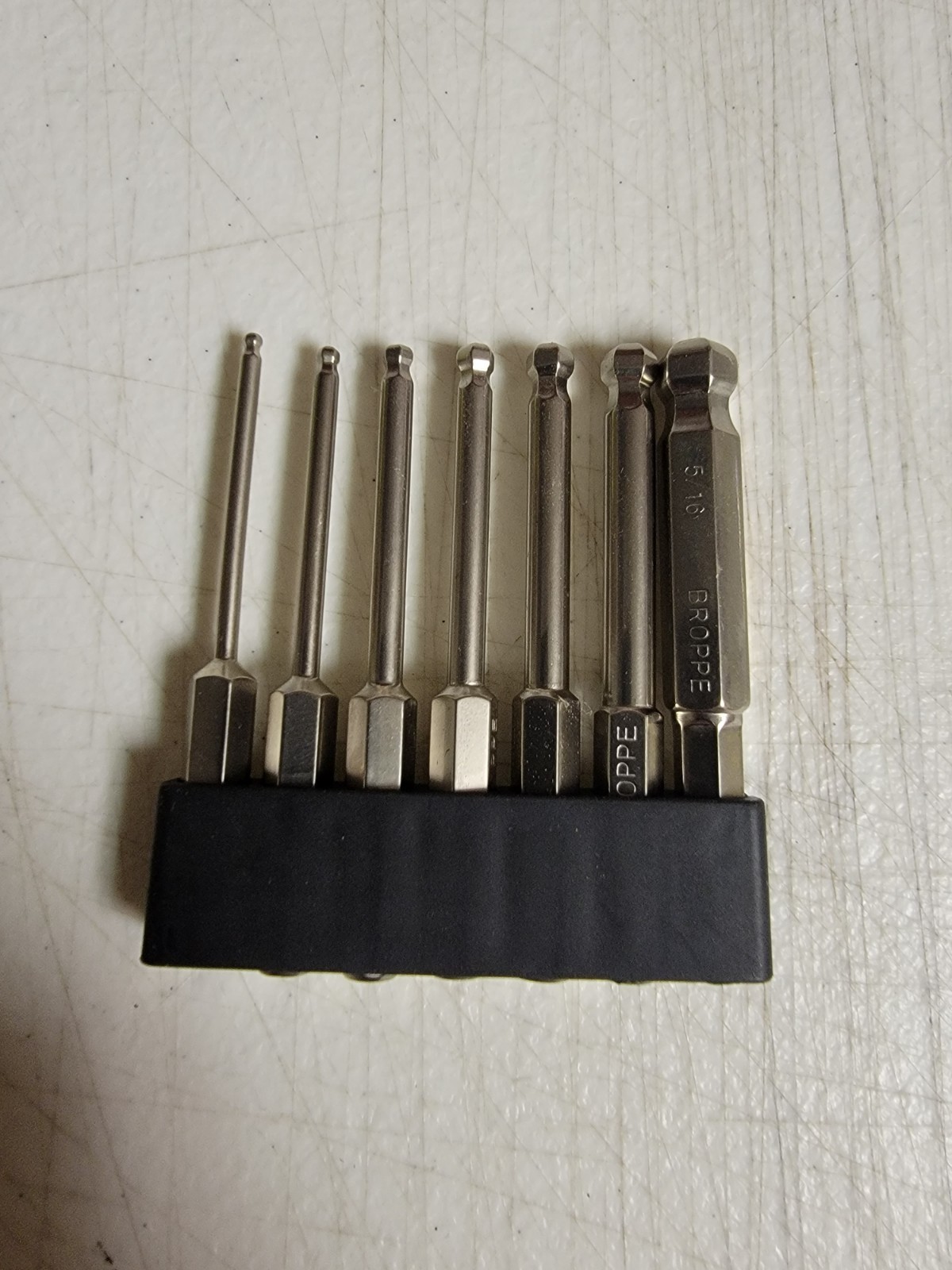 7Pcs SAE Ball End Hex Screwdriver Bit Set Magnetic Ball Head Allen Bits 5/64-5/1 gallery