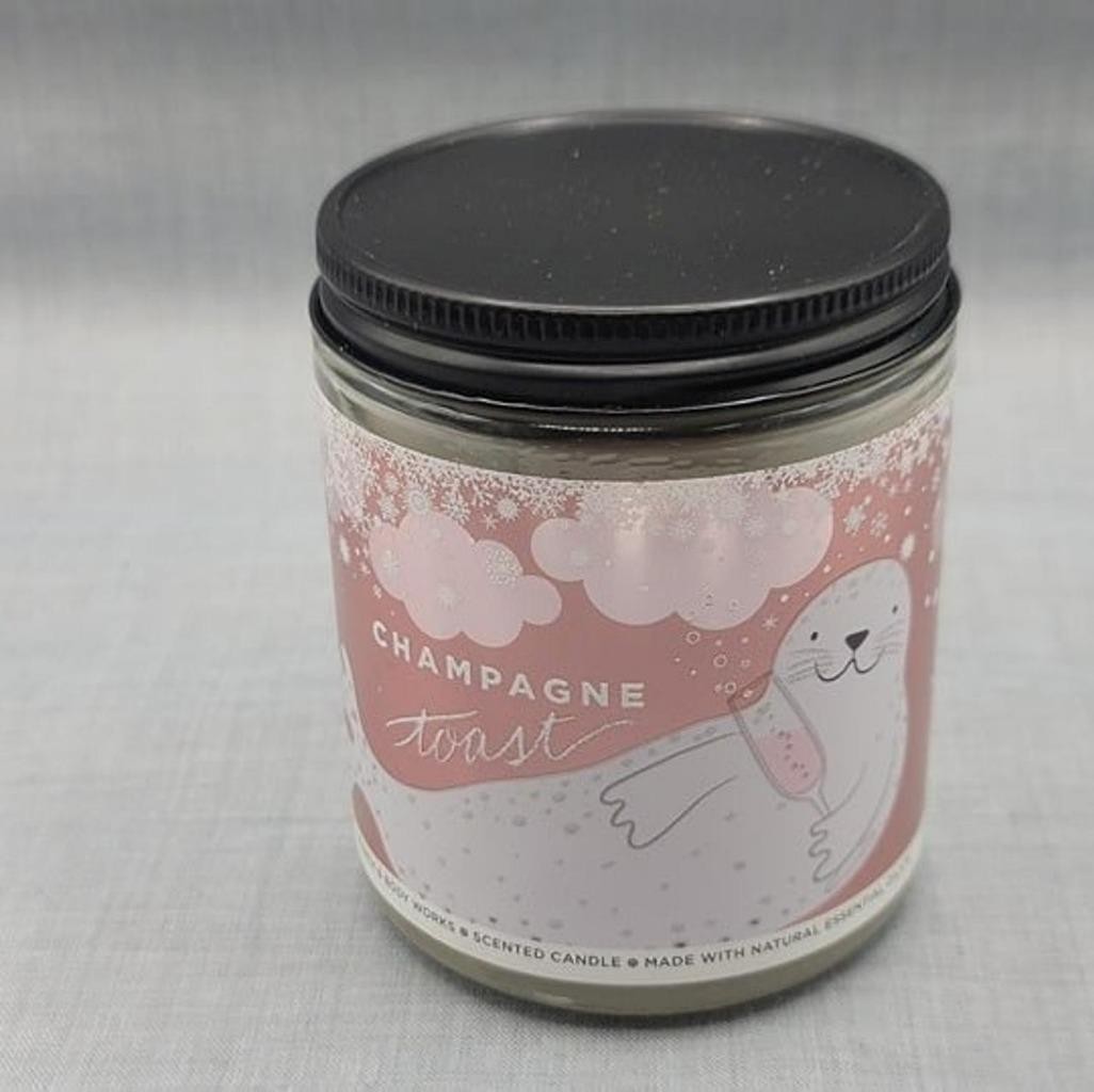 4 Pack - Bath & Body Works Champagne Toast single wick candle - Net Wt. 7 Oz. gallery