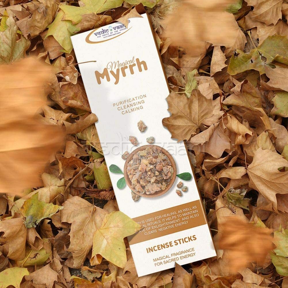 Vedic Vaani Hand Rolled Masala Magical Fragrance Myrrh Incense Agarbatti Sticks gallery