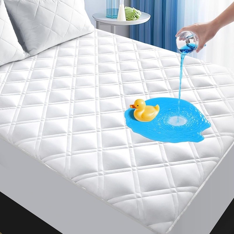 Waterproof Mattress Protector Deep Pocket Soft Washable Stain Proof Pet Friendly gallery