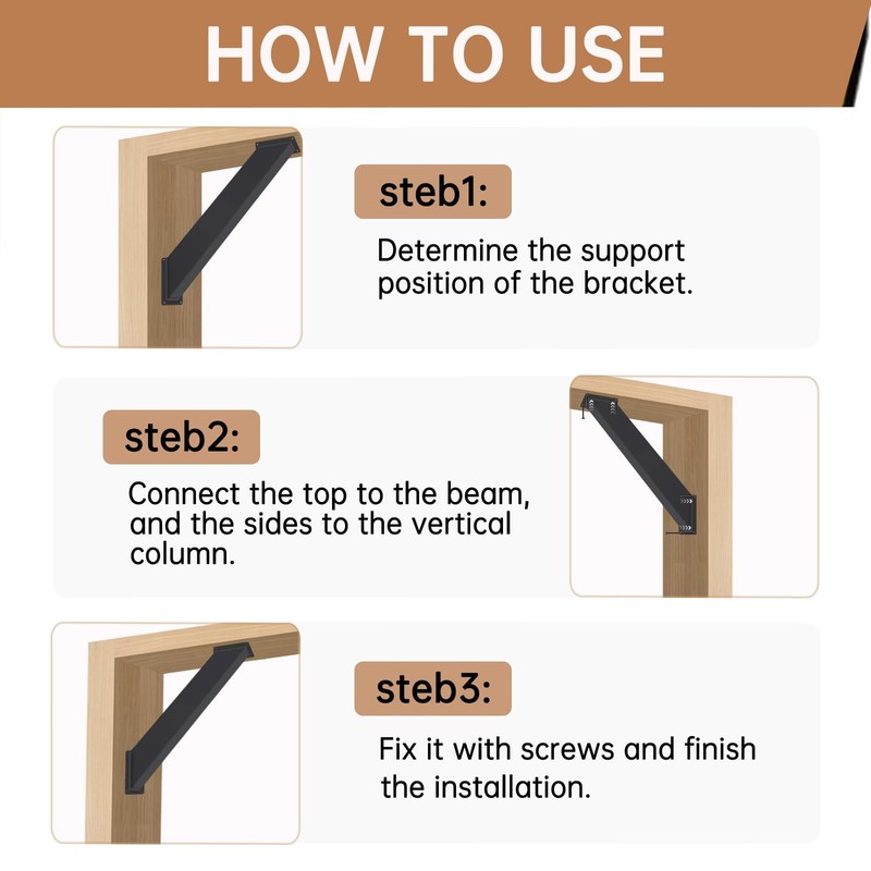 4 PCS 45 Degree Angle Support Bracket Pergola Kit Connectors For 4x4 Inch gallery