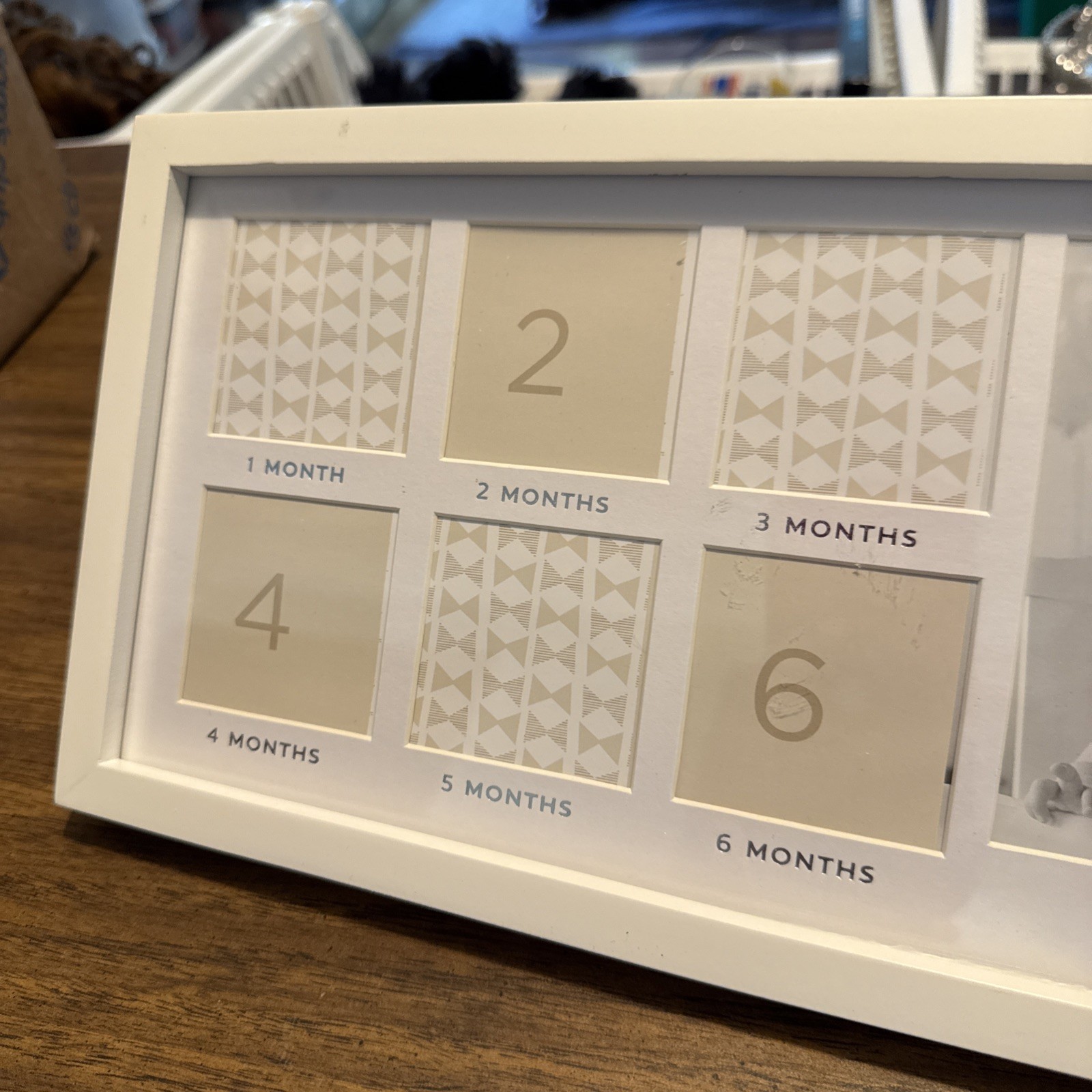 Baby's First Year Frame In Elegant White Natural Wood My First Year Baby Picture gallery