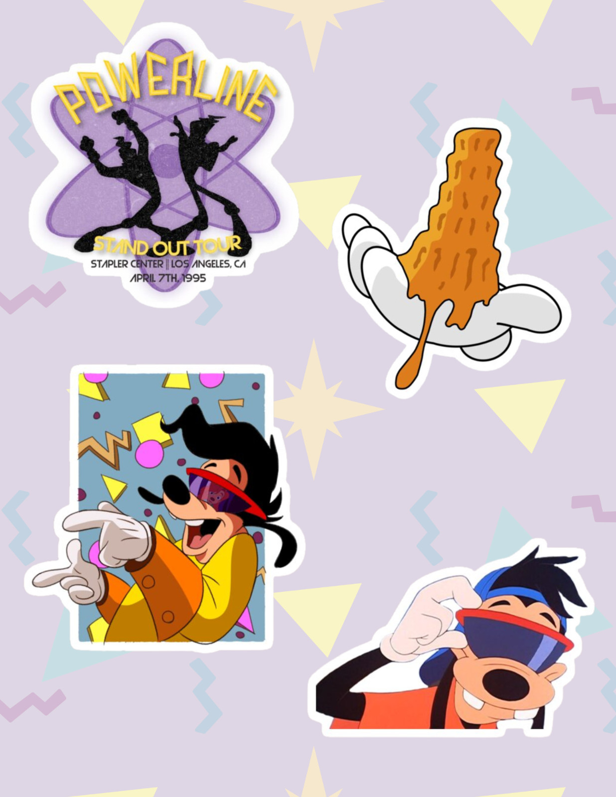 A Goofy Movie Cartoon 4pc Sticker Pack gallery