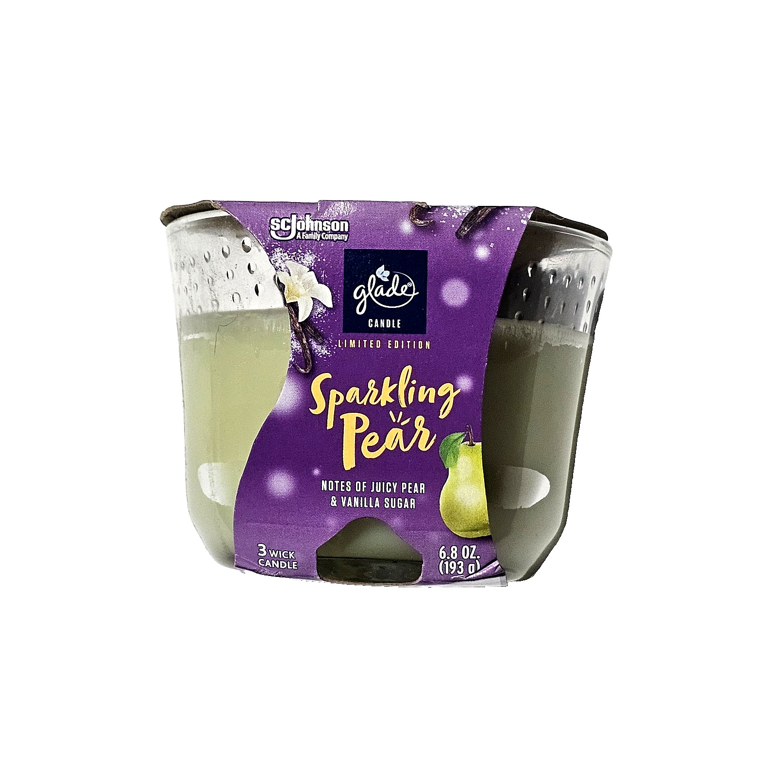 Glade Candle Scjohnson Limited Edition Sparkling Pear Juicy Pear + Vanilla 6.8oz gallery