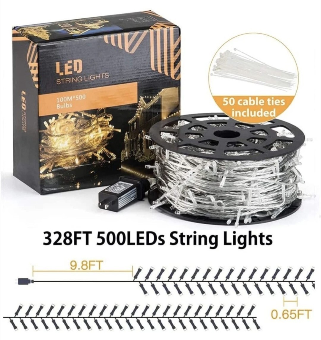 Long Strand String Lights, 328FT 500LEDs Outdoor Waterproof Twinkling Lights gallery