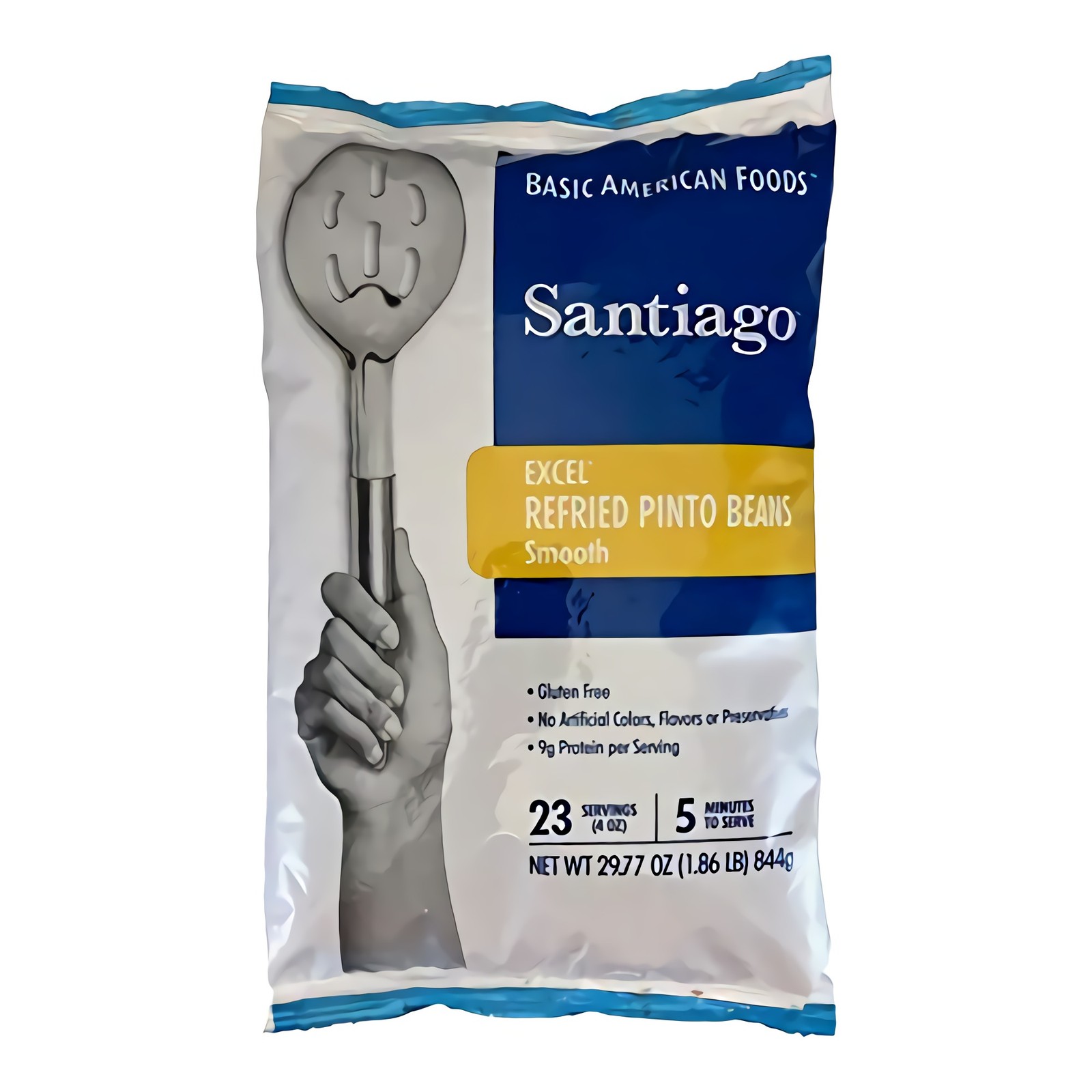 Santiago Traditional Refried Beans Smooth Beans Mix, Dehydrated 1.86 Pound Pouch gallery