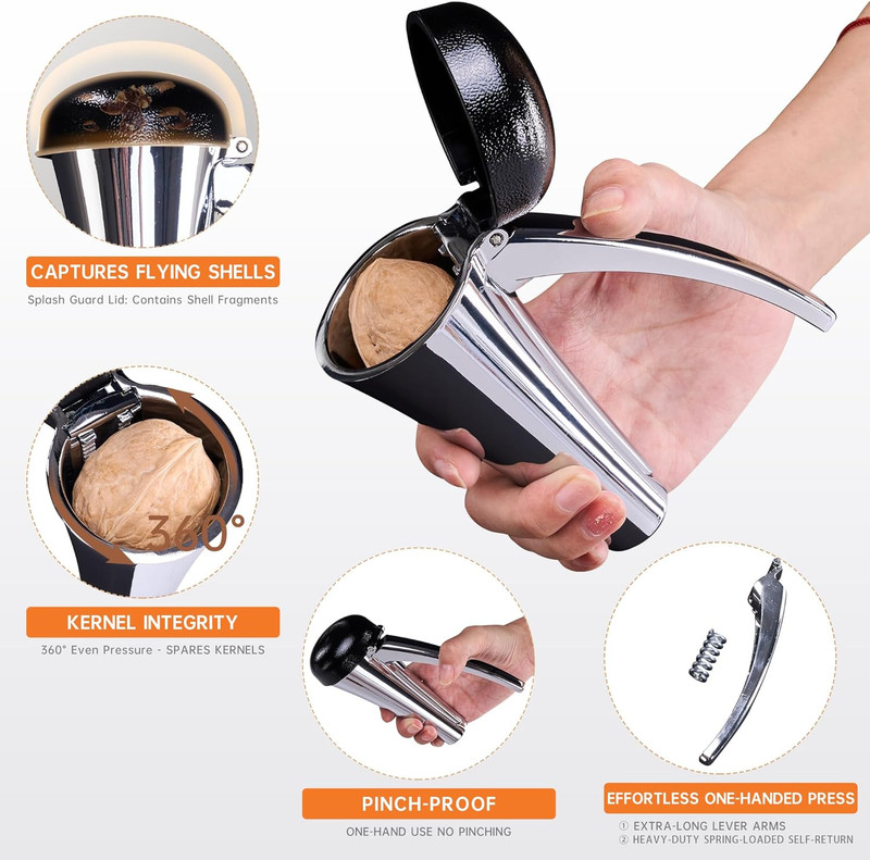 Nutcracker: Effortlessly Cracks Large to Medium Nuts, Heavy Duty Nut Cracker Too gallery
