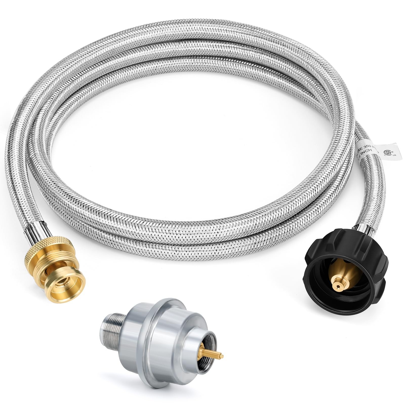 Detachable Propane Fuel Filter F273699 with 6FT Stainless Braided Propane Hose gallery