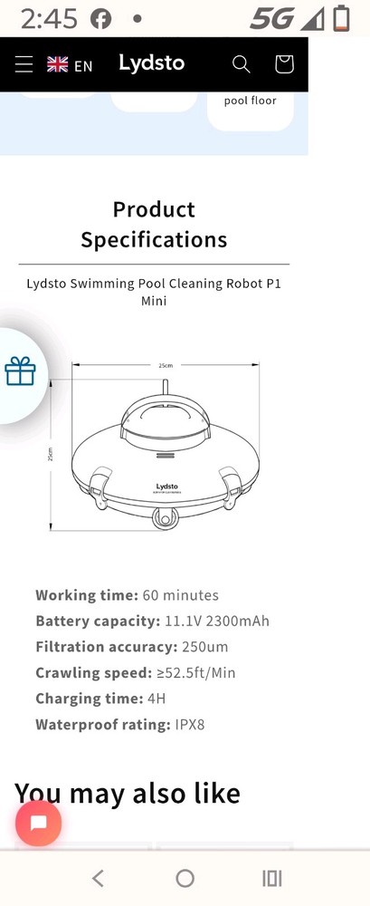 Swimming Pool Robot Cleaner