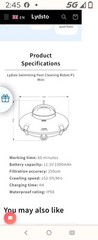 Swimming Pool Robot Cleaner