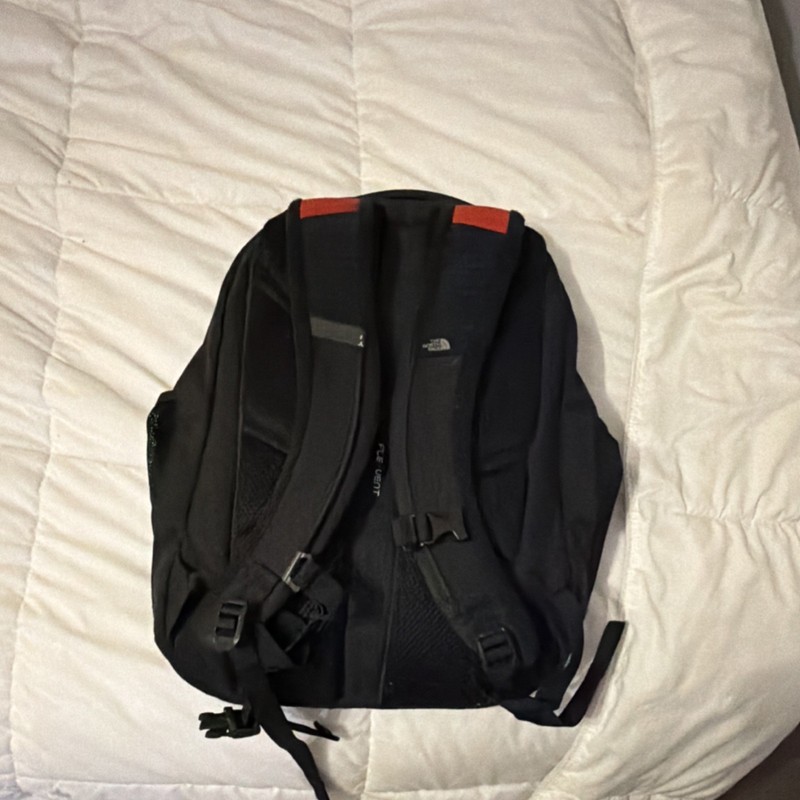 The North Face Jester Red Black Hiking Backpack Zip Padded Straps 2