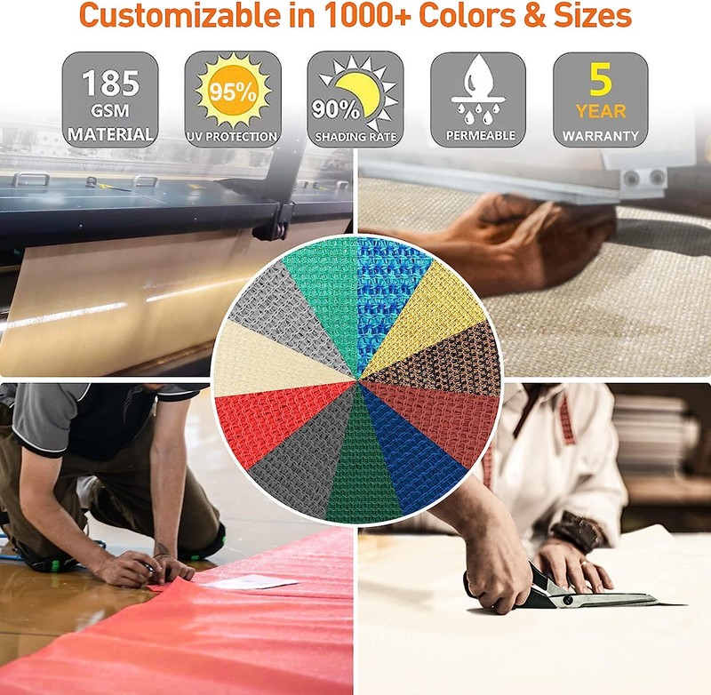 Sun Shade Sails Canopy Rectangle Awning Shelter Cover UV Blcok Yard Deck Outdoor gallery