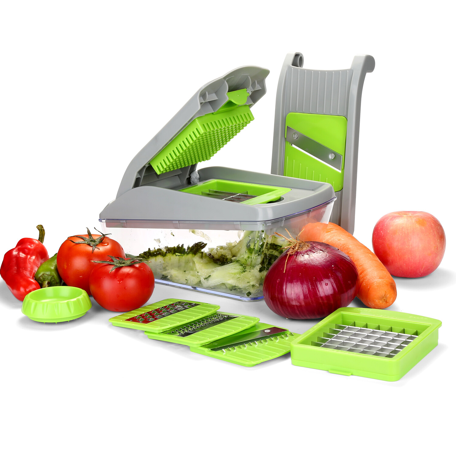 Vegetable Chopper Slicer With Container Fruit Dicer Veggie Kitchen Cutter Tools gallery