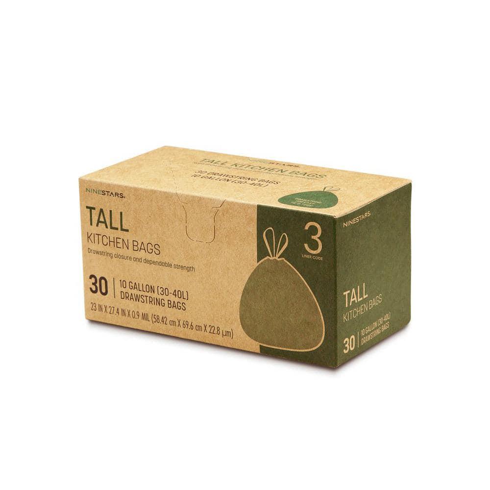 10 Gal. - 13 Gal. Tall Kitchen Drawstring Closure Trash Bags 30 Count gallery