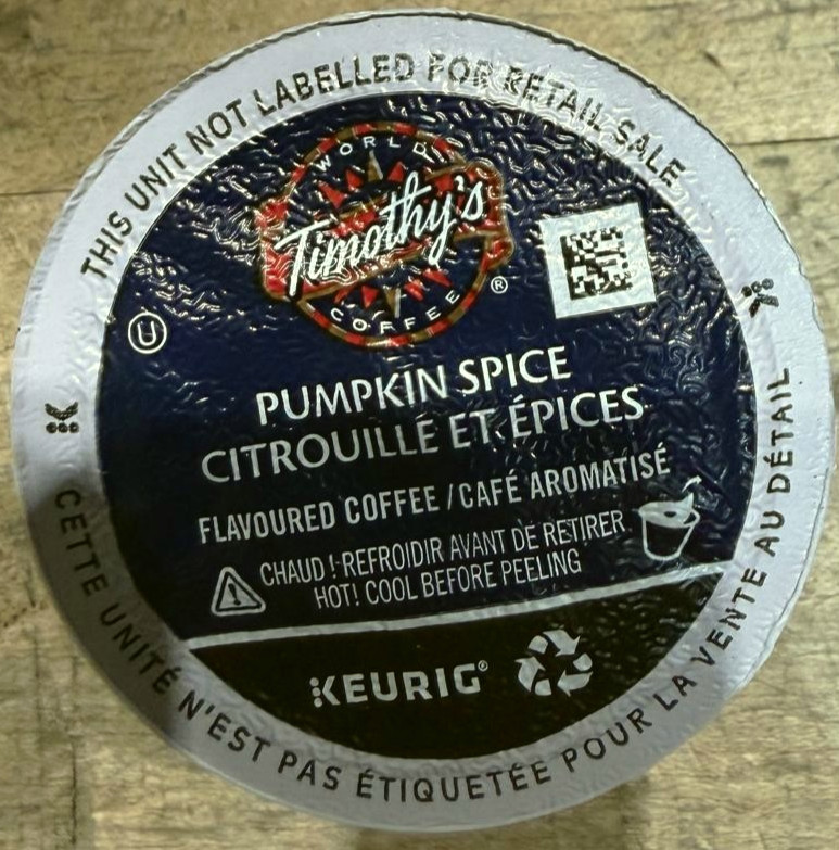 96/PACK Timothy's Pumpkin Spice Coffee K-Cup PodS BULK PACKAGING gallery