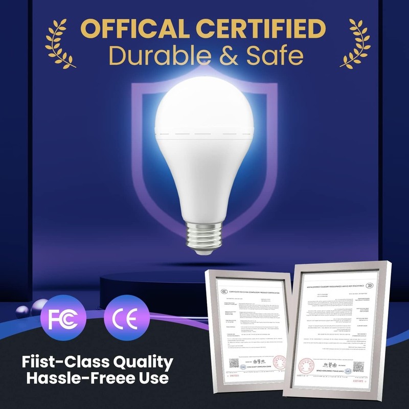 10Pack Emergency-Rechargeable-Light-Bulb, 1200mAh LED Light for Home,Camping gallery