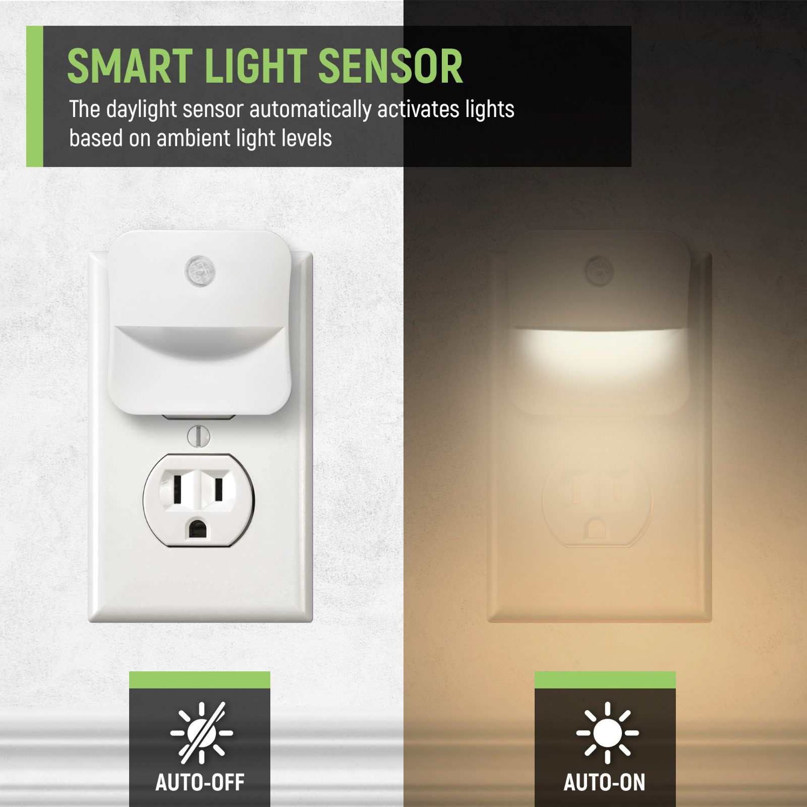 4 Pcs Plug-in LED Night Lights Lamp Dusk to Dawn Sensor Hallway Kitchen Bathroom gallery