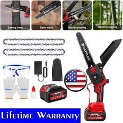 8″ Mini Handheld Electric Chainsaw Cordless Chain Saw Wood Cutter Battery Power
