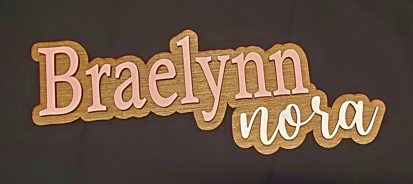 Custom Cursive Wooden Name Sign, Baby Name Wooden Kids Room Decor Art gallery