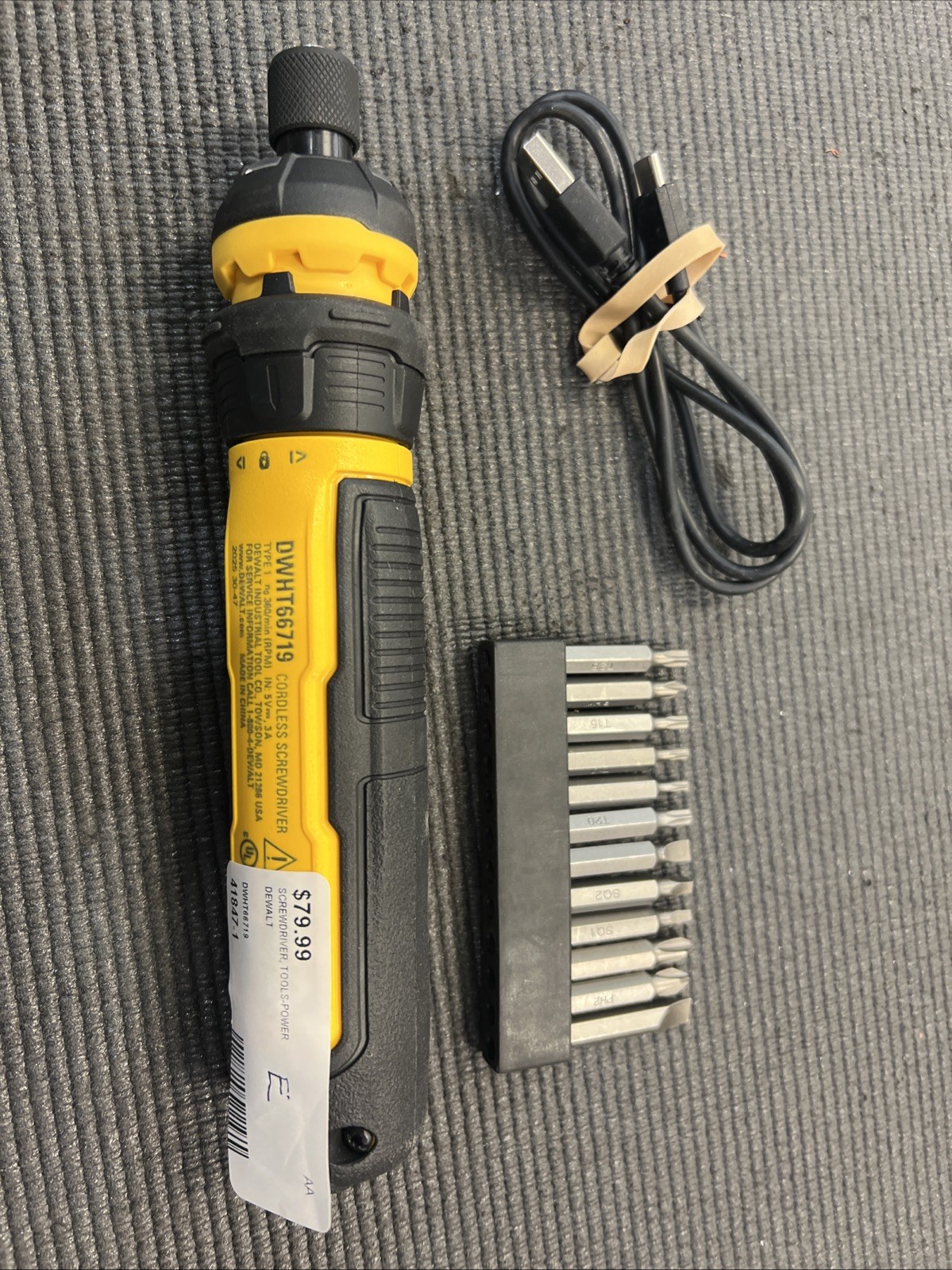 DEWALT USB RECHARGEABLE DWHT66719 FLEXDRIVE CORDLESS SCREWDRIVER 14PC SET gallery
