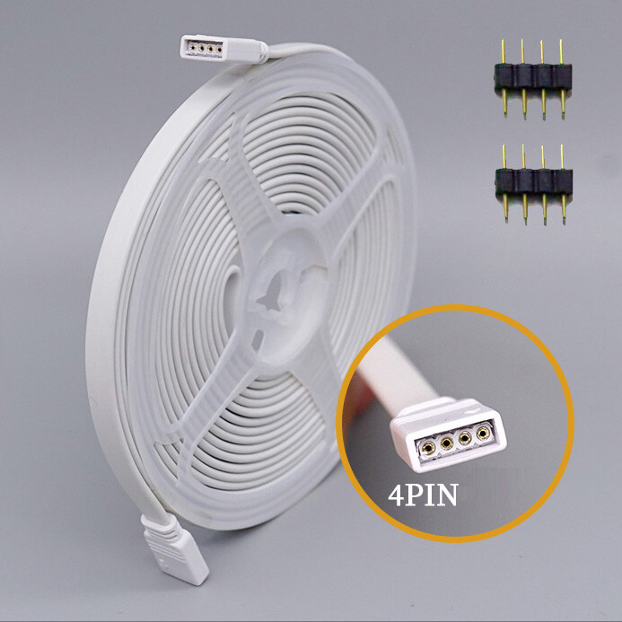 4Pin Extension Wire Connector Cable Tape For RGB SMD 5050 3528 LED Strip Lights gallery