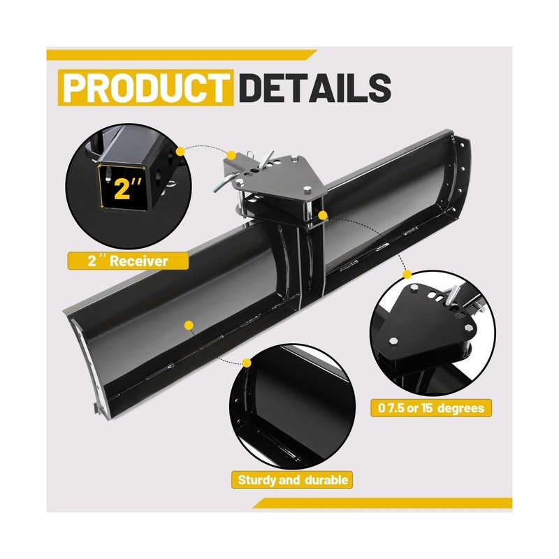 Scrape Blade Implement 3-Point 48" 2 Inch Receiver for ATV UTV Tractor Adjust... gallery