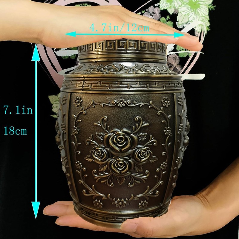 Keepsake Rose Urns for Human Ashes Medium Cremation Burial Urn Bronze gallery