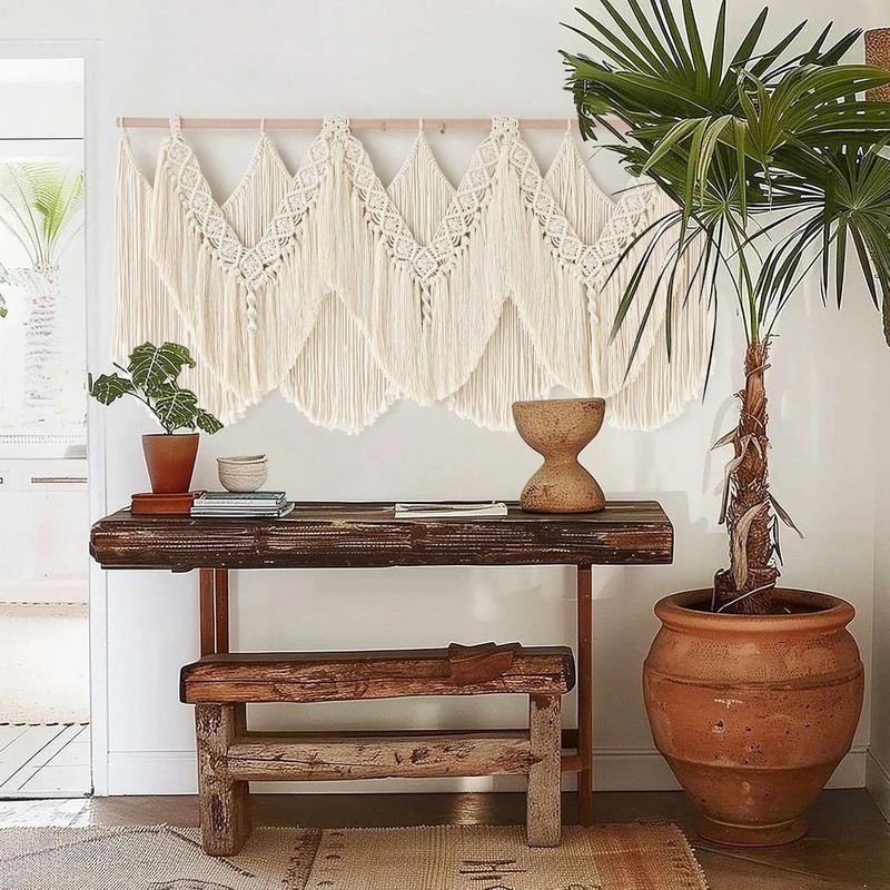 IOWER Macrame Wall Hanging Wedding Hanger Macrame Wall Decor Dorm Craftsmanship gallery