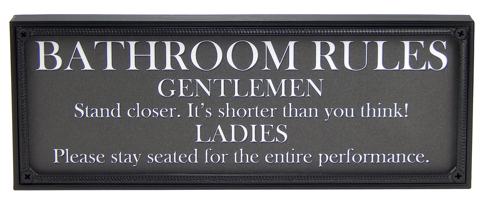 Bathroom Rules Funny Toilet Sign Shelf Sitter Home Wall Art Decor Print Plaque gallery