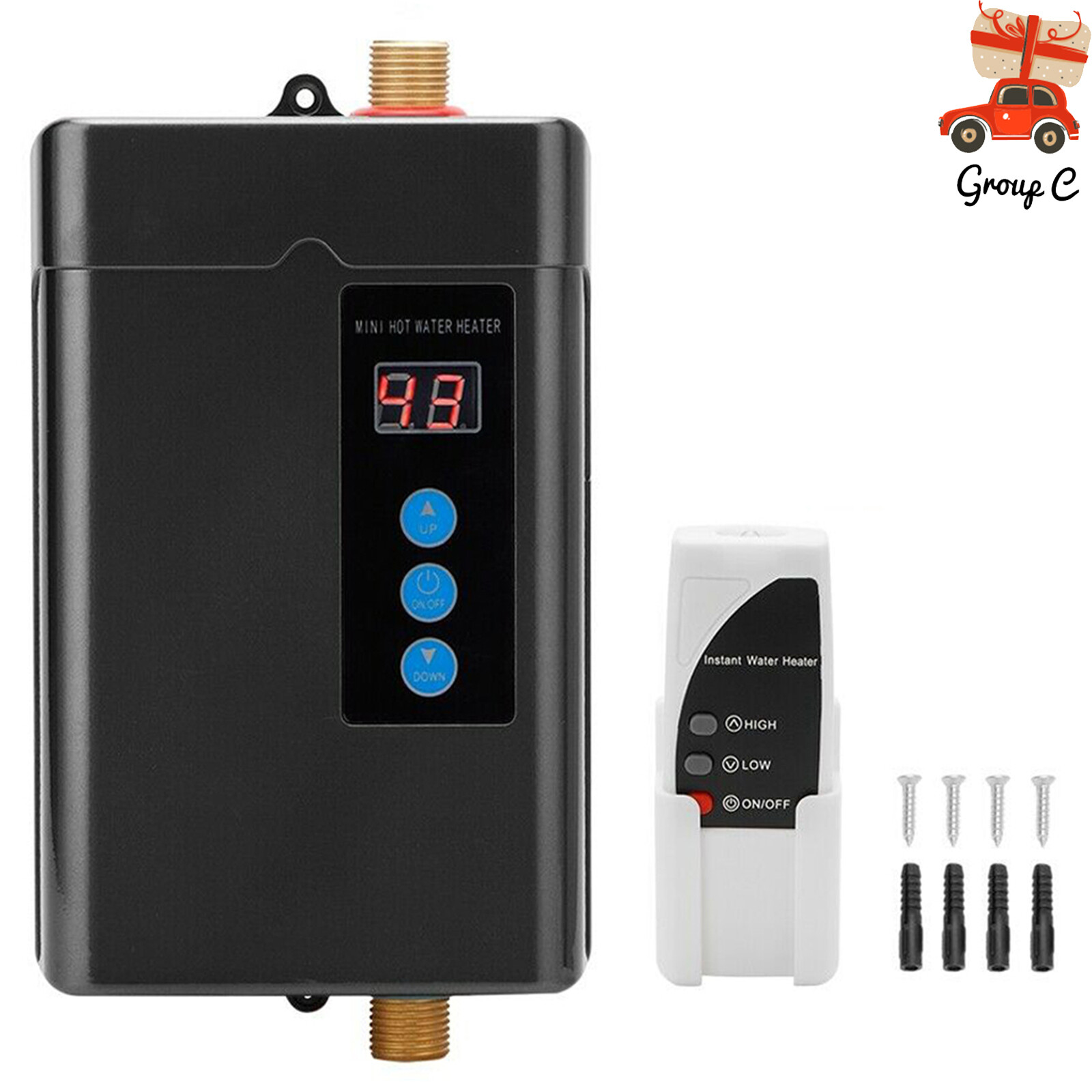 Electric Hot Tankless Water Heater Shower Instant Boiler Kitchen Bathroom 110V gallery