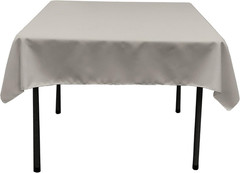 Polyester Poplin Washable Square Tablecloth, Stain and Wrinkle Resistant Square