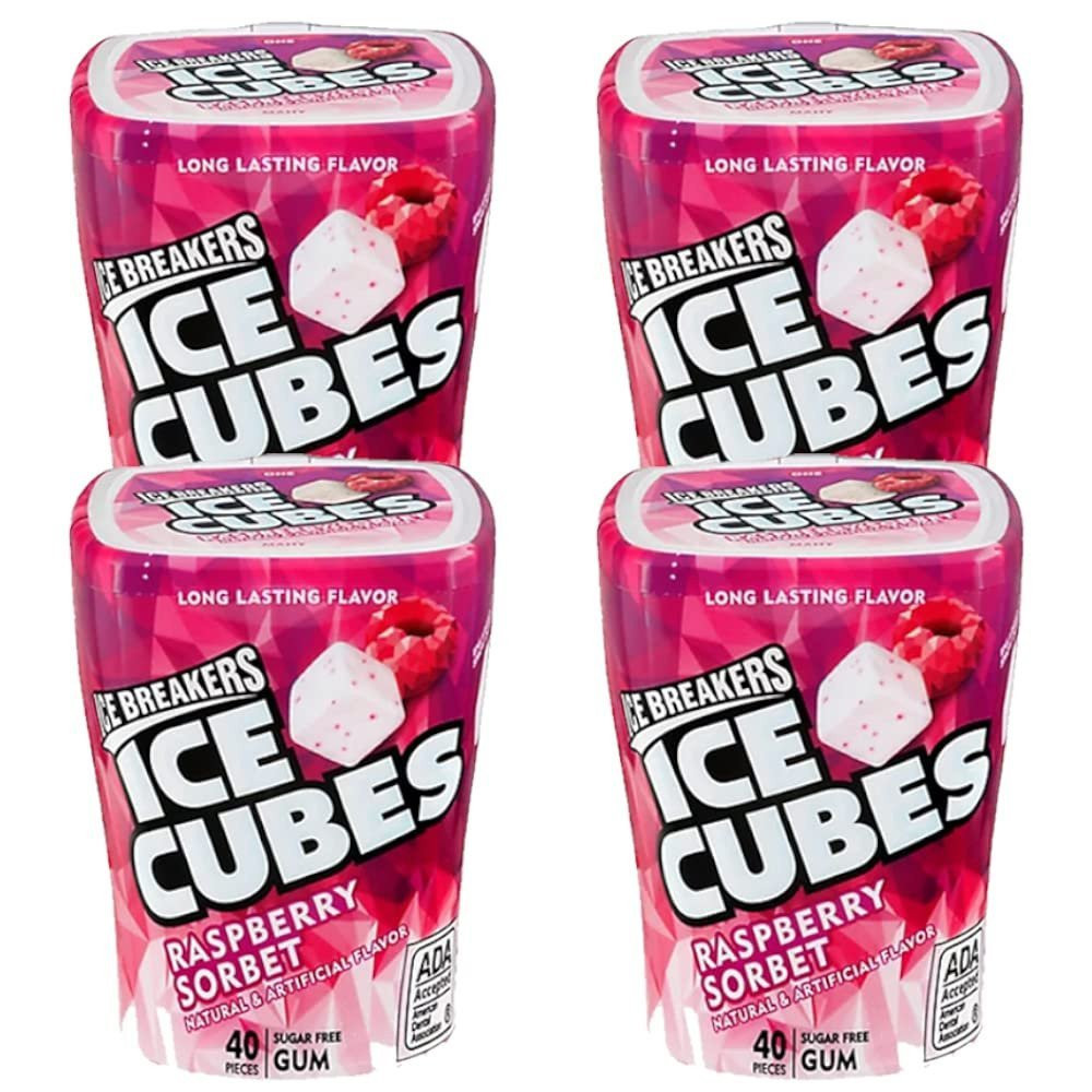 Ice Breakers Ice Cubes Raspberry Sorbet Gum Bottle- 4 ct gallery