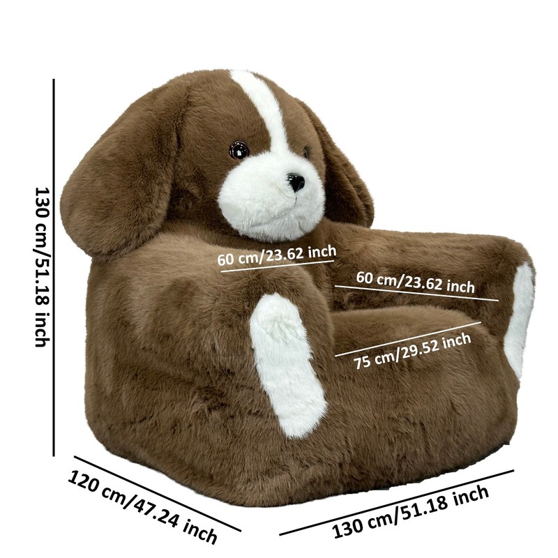 Furry Dog Couch Inflatable Premium Plush Sofa Single Lounge Chair - Living Room gallery