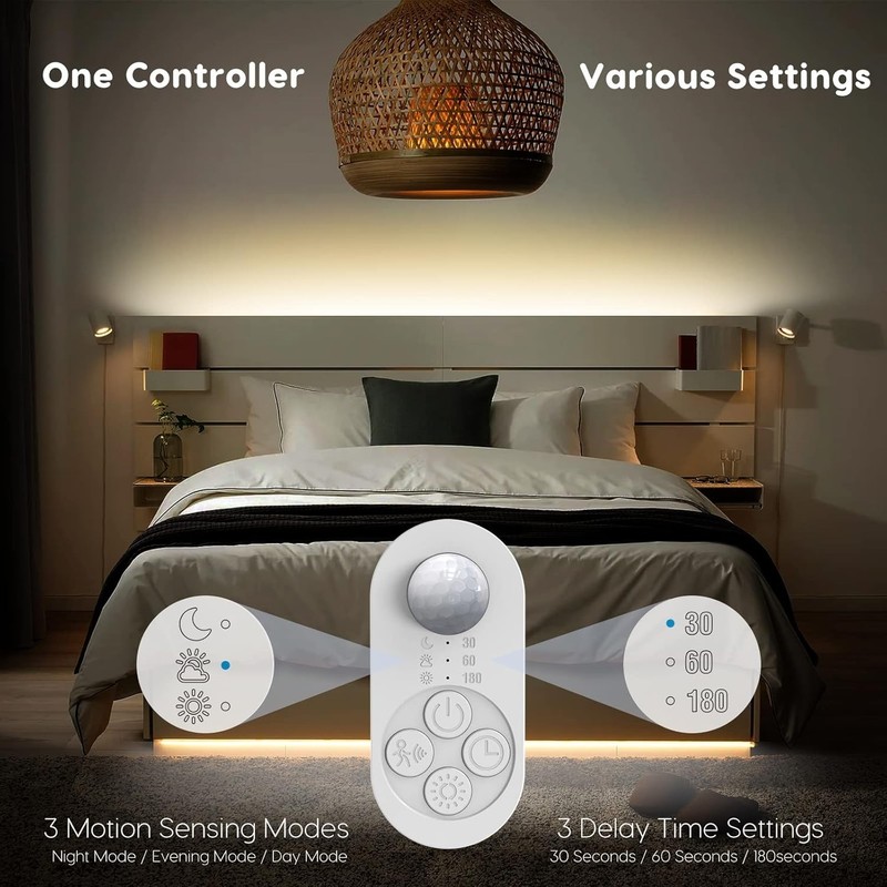 Dual Sensor Stair Light Strip, Double Motion Activated Sensor LED Strip Light... gallery