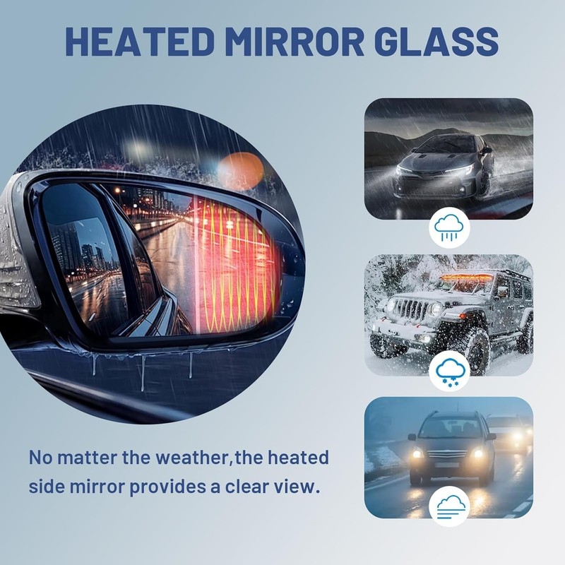 Driver Left Side Mirror Glass - Compatible with Jeep Vehicles - Compass 2017-... gallery