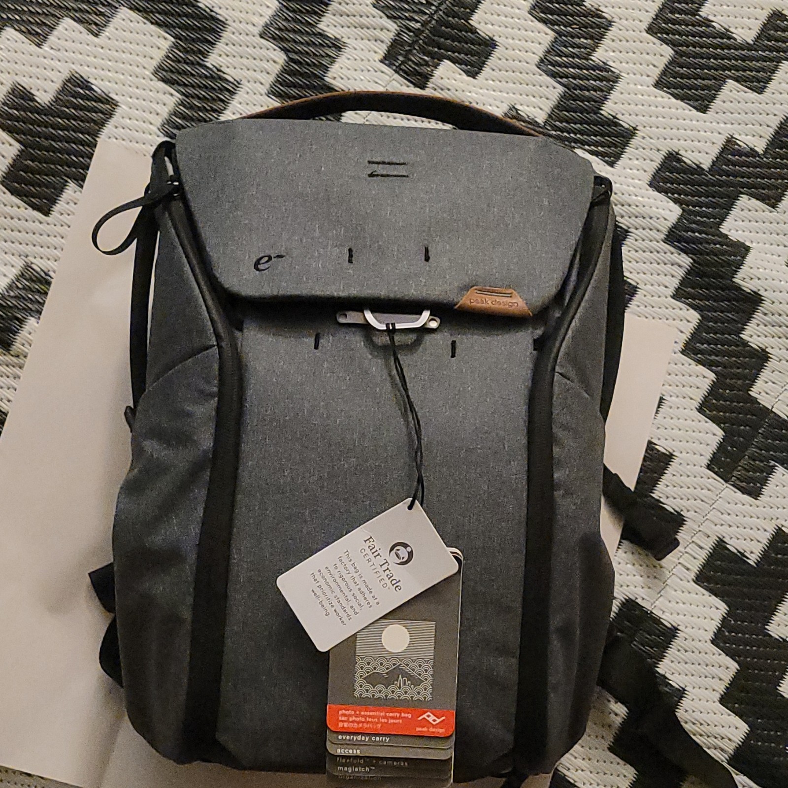 Peak Design Everyday Backpack 20L Gray Camera Backpack Buckle Nylon 3 Pocket