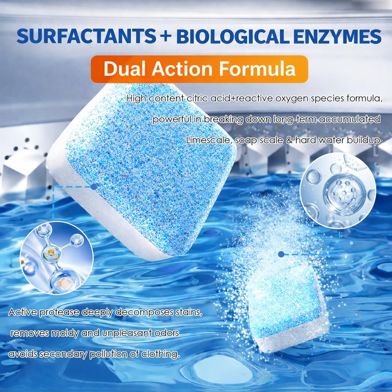 Washing Machine Cleaner Tablets 24 Pack Enzyme Deep Clean Front Load Washer gallery