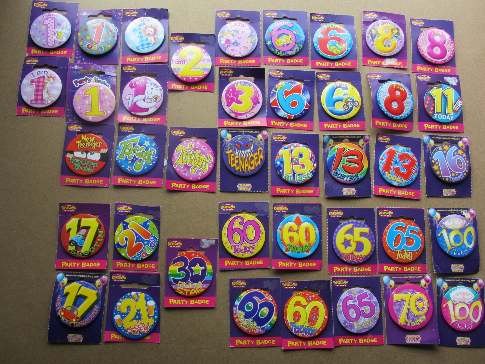 Birthday Badges. Multiple Ages. Multiple sizes. Select one badge. gallery