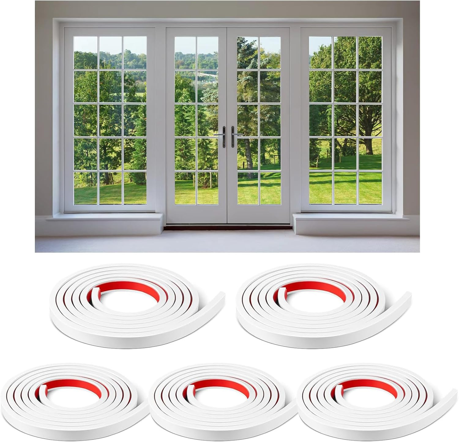 5 Rolls Total 32.8Ft Window Grille Inserts Grid Kit Self Adhesive Peel and Stick gallery