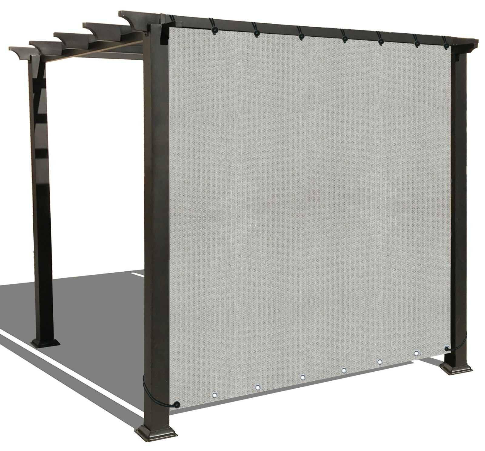90% UV Shade & Privacy Panel w. Grommets 90% UV Block "Smoke" 2S gallery