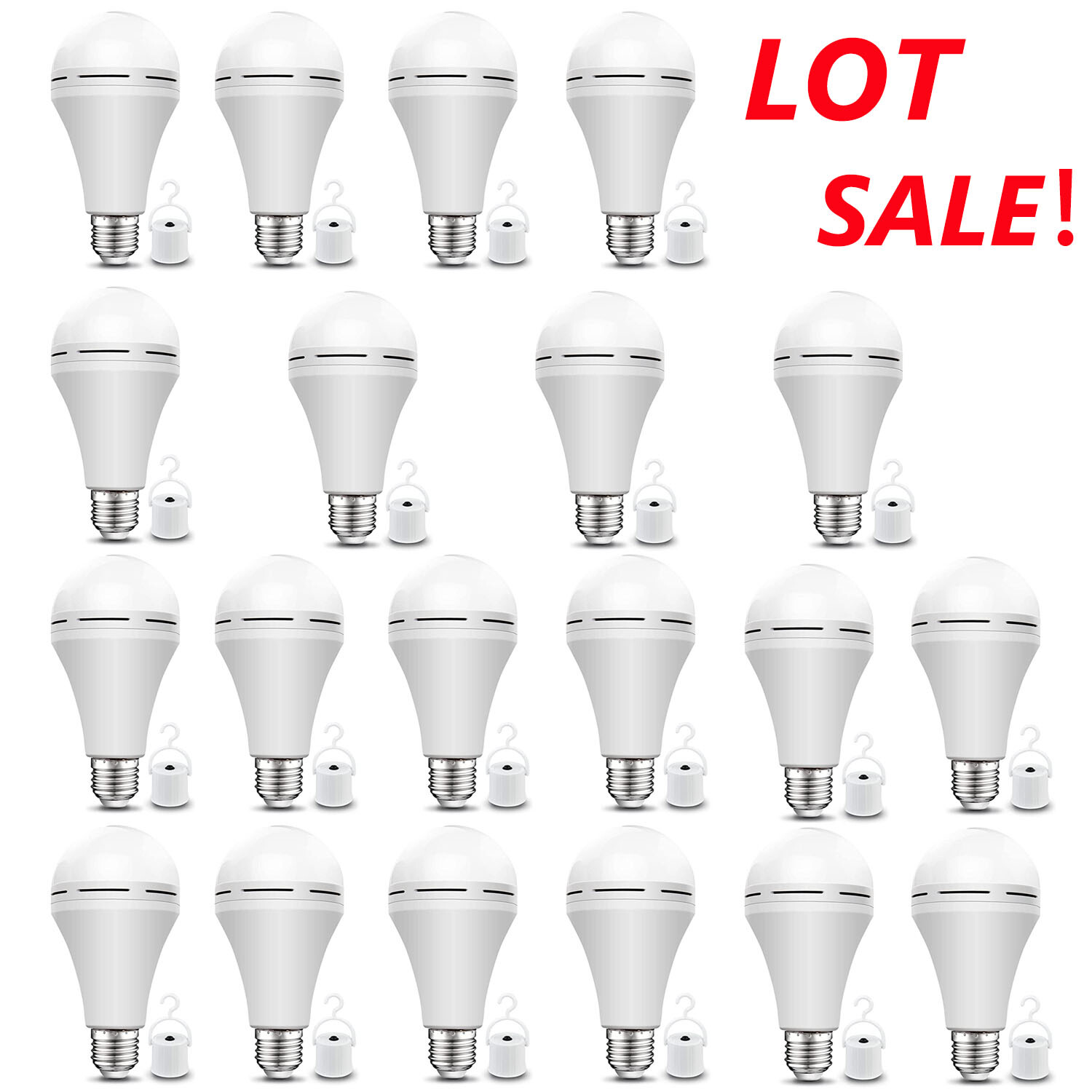 8-20Pack Rechargeable Emergency Light Bulb 60W Equivalent 1200mAh Battery Backup gallery
