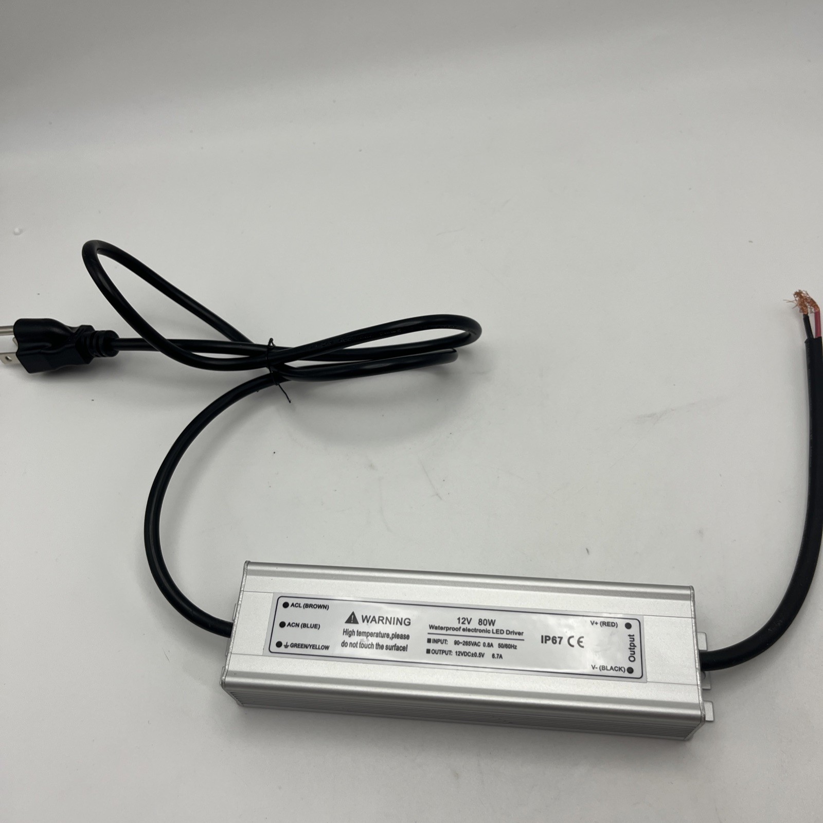 12V 80W Waterproof LED Driver Transformer Power Supply IP67 90-265VAC to 12VDC gallery