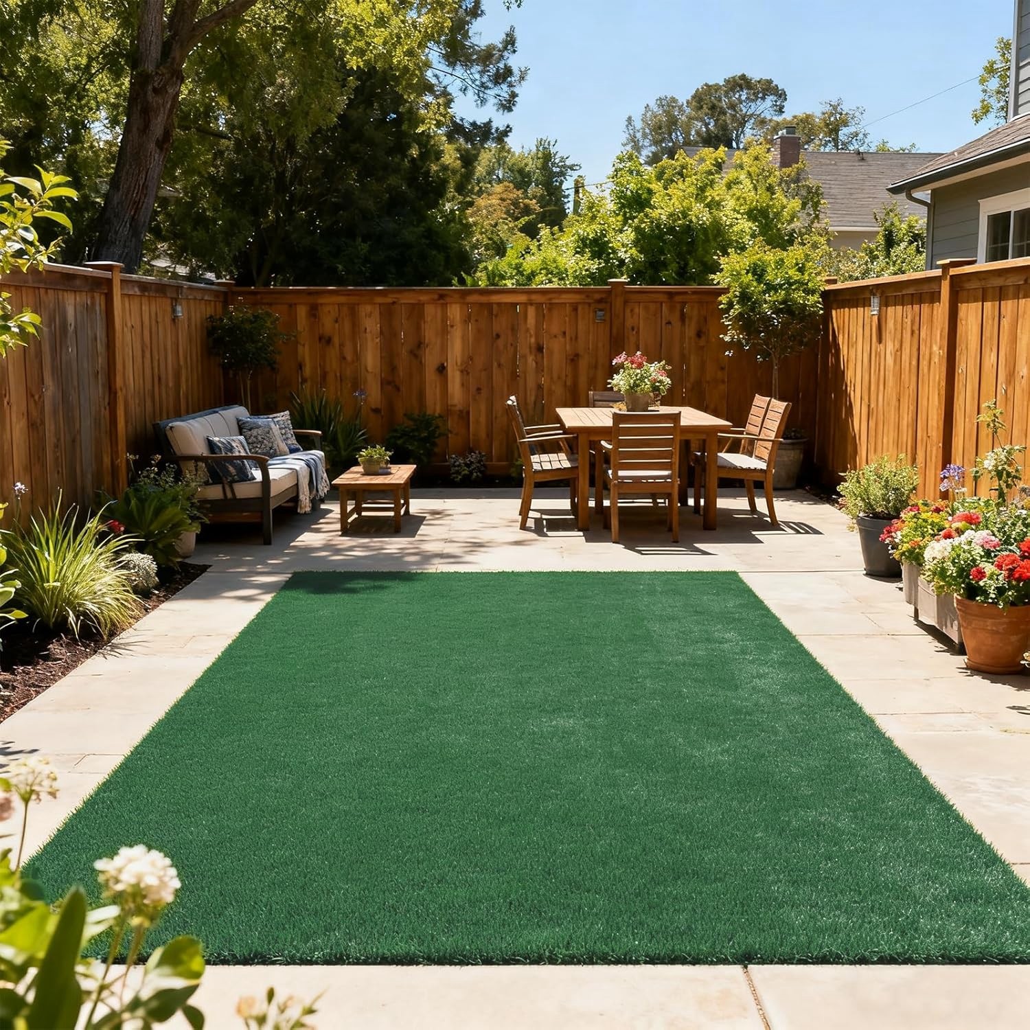7ft. x 10ft. Synthetic Landscape Fake Grass Mat Artificial Pet Turf Lawn Garden gallery