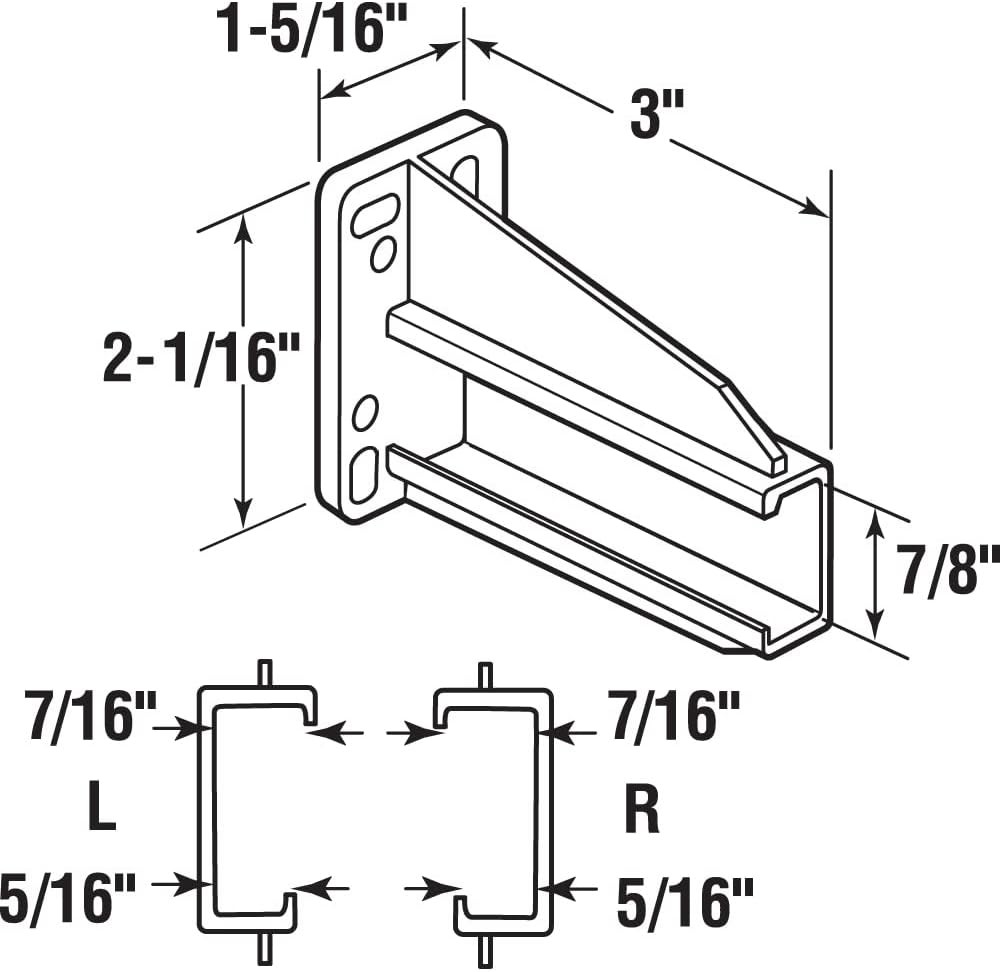 Prime-Line R 7227 Rear Drawer Track Back Plate – 5/16 in. x 7/16 in., White gallery