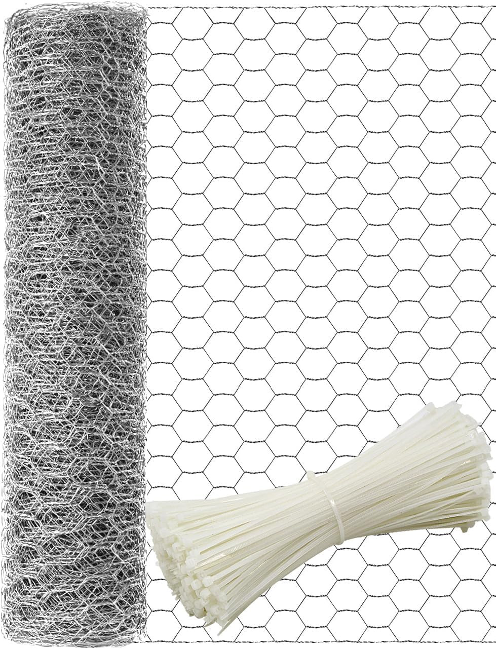 Chicken Wire Fence Galvanized Hexagonal Mesh Netting Garden Protective Craft 33f gallery