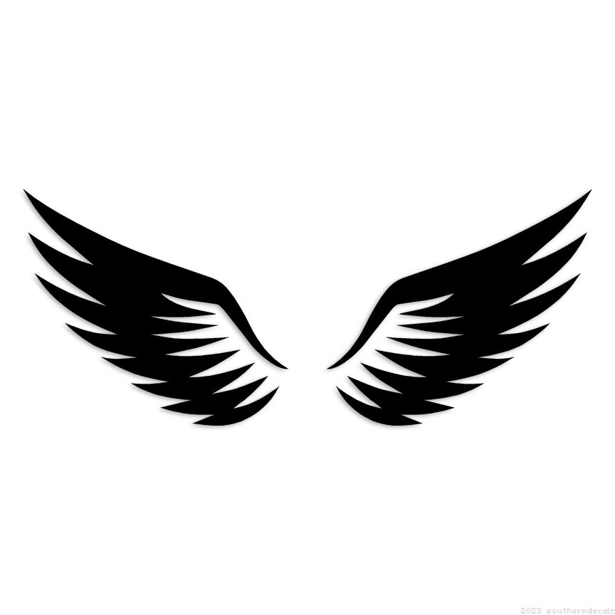 Wings - Decal Sticker - Multiple Colors & Sizes - ebn6661
