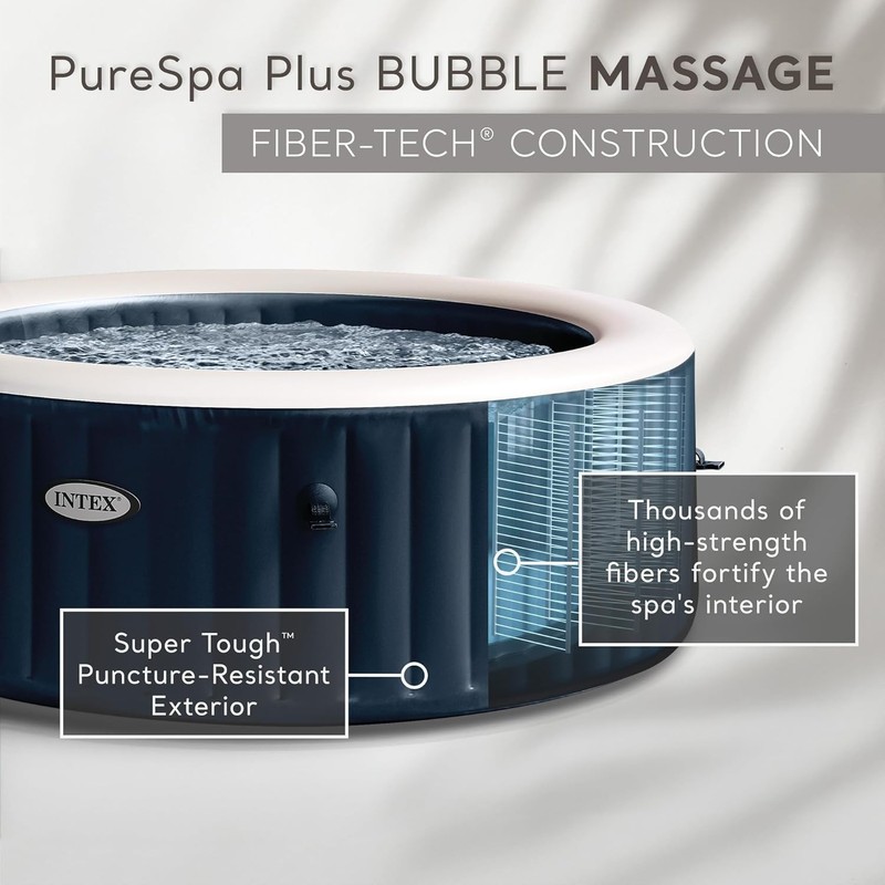 28429EP plus Bubble Massage Spa Set: Inflatable Hot Tub Includes – gallery
